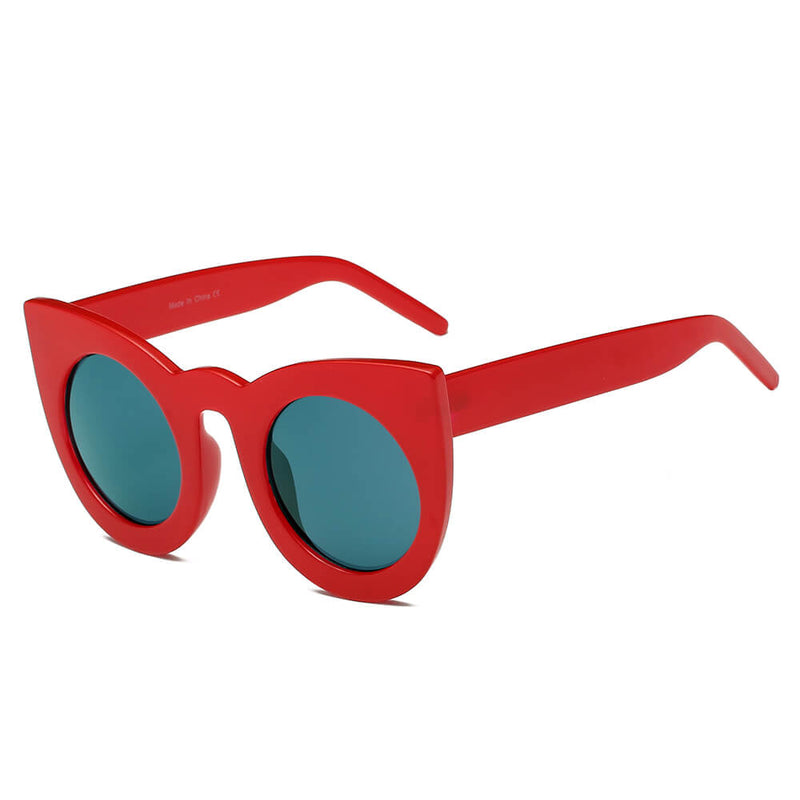 Hinton | Women Round Cat Eye Oversize Sunglasses-4