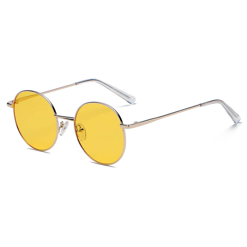 GENEVA | Retro Vintage Metal Round Oval Circle Sunglasses-6