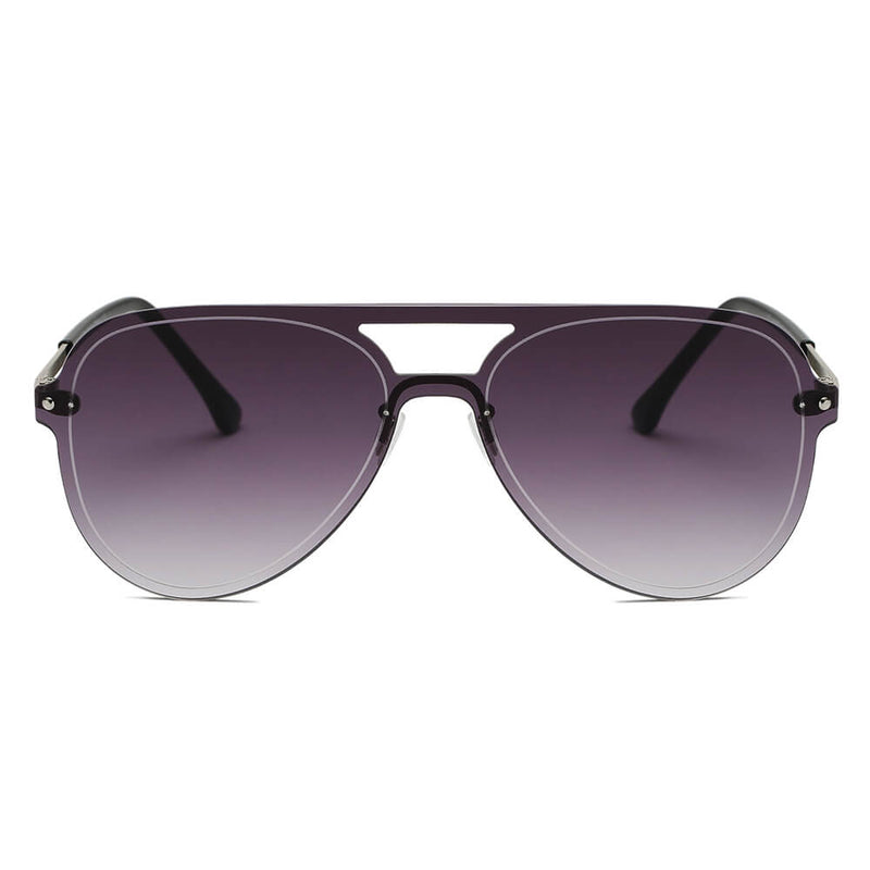 BELFAST | Unisex Flat Single Lens Aviator Fashion Sunglasses-7