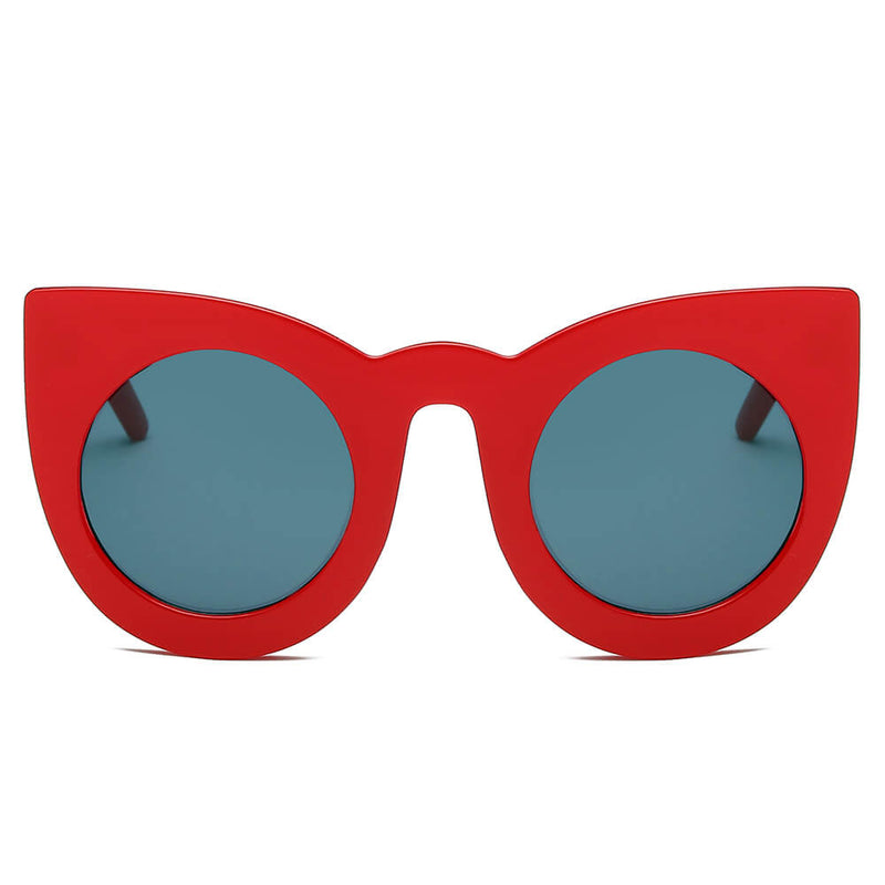Hinton | Women Round Cat Eye Oversize Sunglasses-5