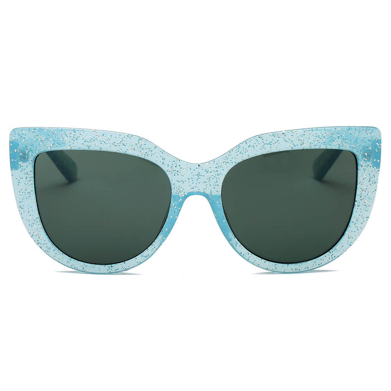 HELSINKI | Women Round Cat Eye Oversized Fashion Sunglasses-5