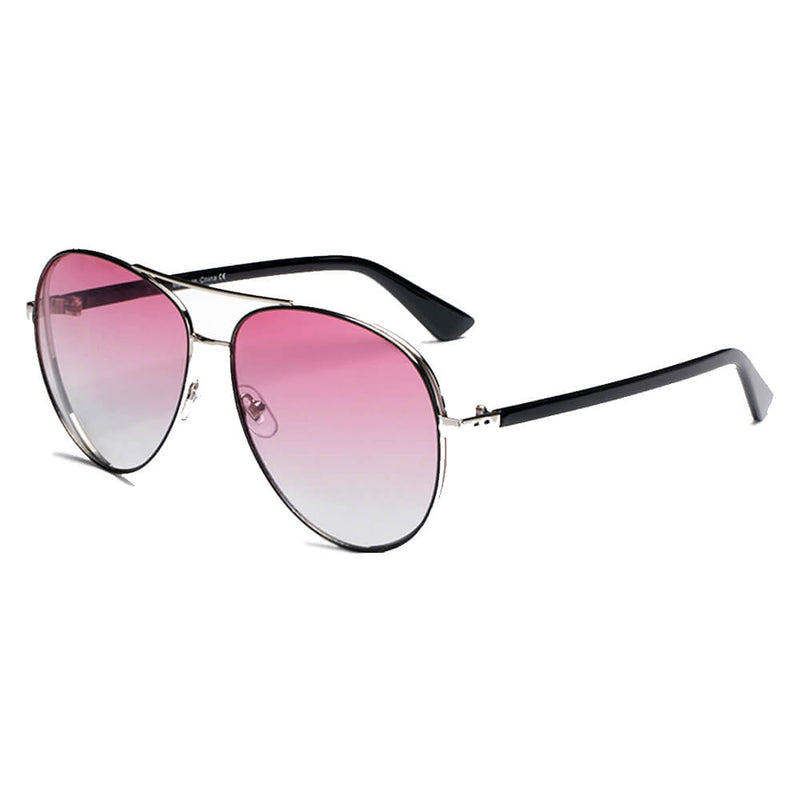 KEARNY | Classic Flat Top Brow Bar Aviator Fashion Sunglasses-4