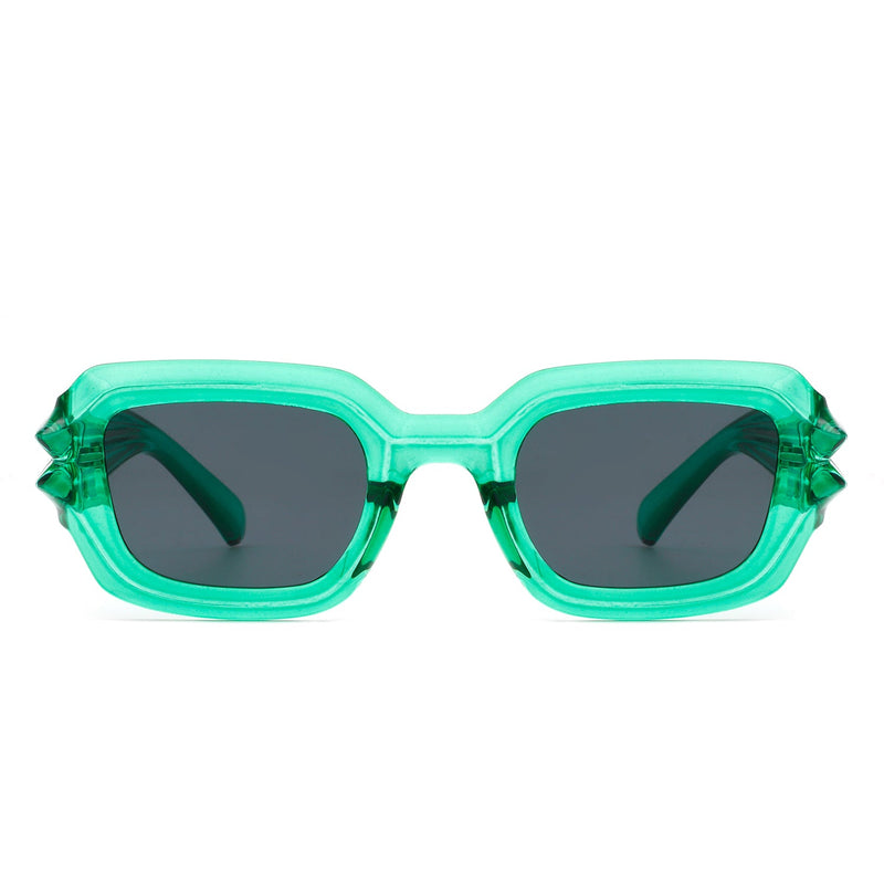 Prismite - Square Geometric Retro Irregular Thick Frame Fashion Sunglasses-9
