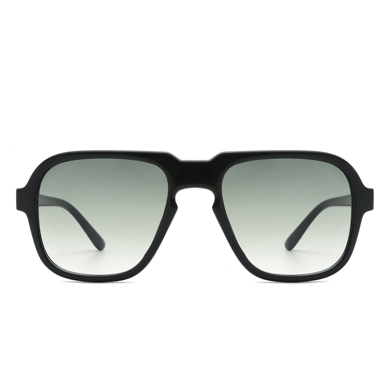 Nightime - Retro Square Fashion Aviator Vintage Style Tinted Sunglasses-8