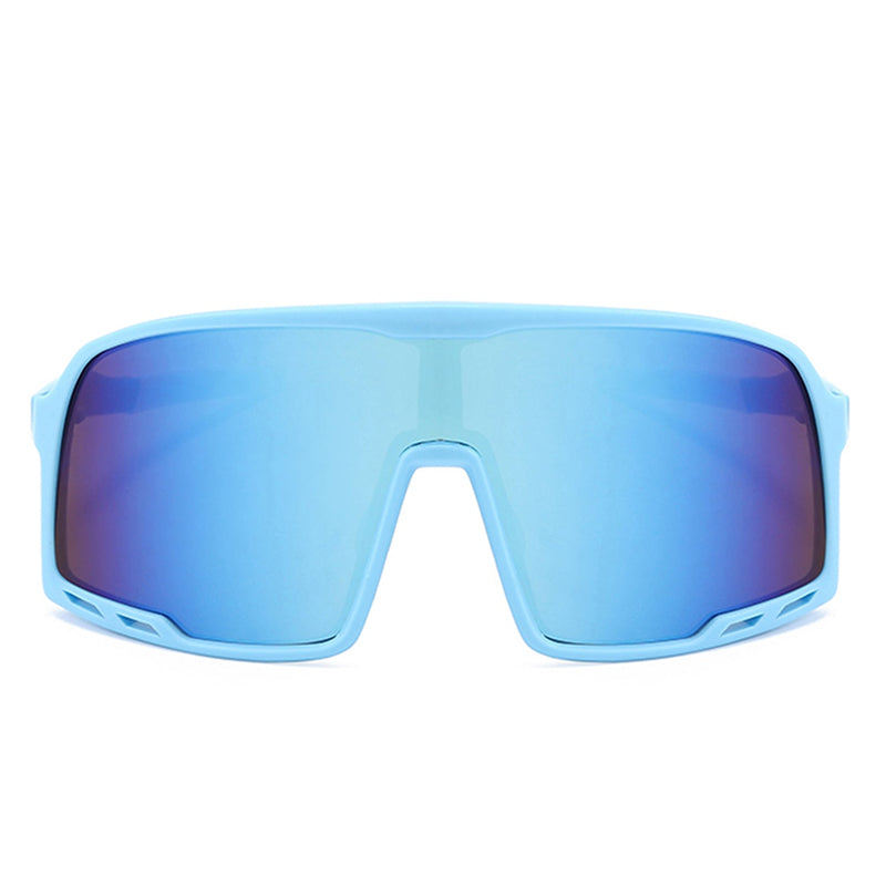 Morrigan - Square Oversize Sport Wrap Around Mirrored Sunglasses-7