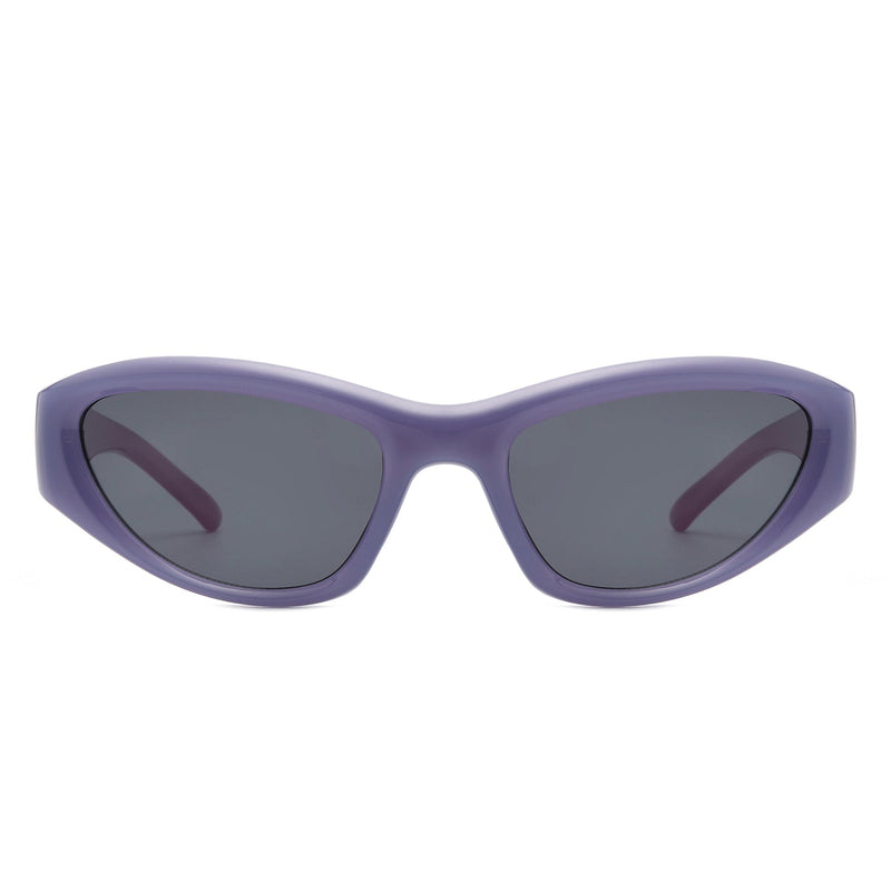 Starloft - Y2K Wrap Around Fashion Rectangle Sports Sunglasses-7