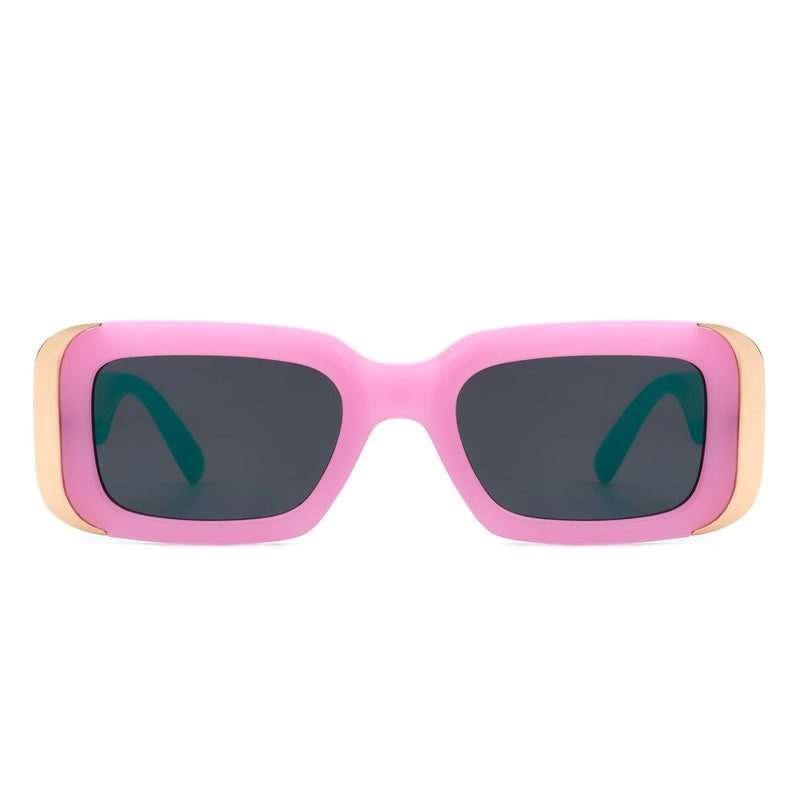 Quixotic - Rectangle Narrow Fashion Tinted Square Sunglasses-9