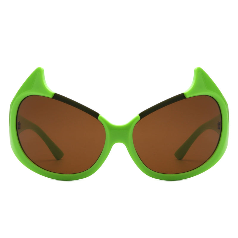 Vaelin - Round Oversize Fashion Cat Eye Sunglasses-6