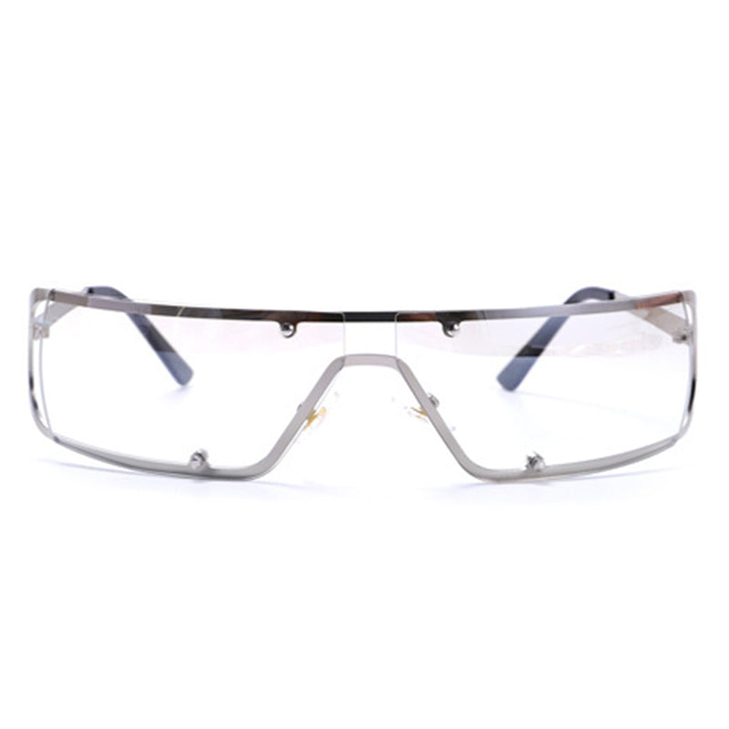 Ustia - Rectangle Narrow Tinted Wraparound Fashion Sunglasses-7