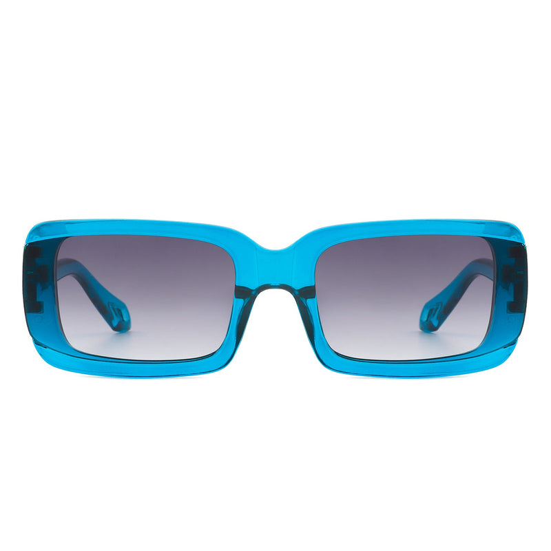 Unityton - Rectangle Retro Irregular Tinted Fashion Square Sunglasses-9