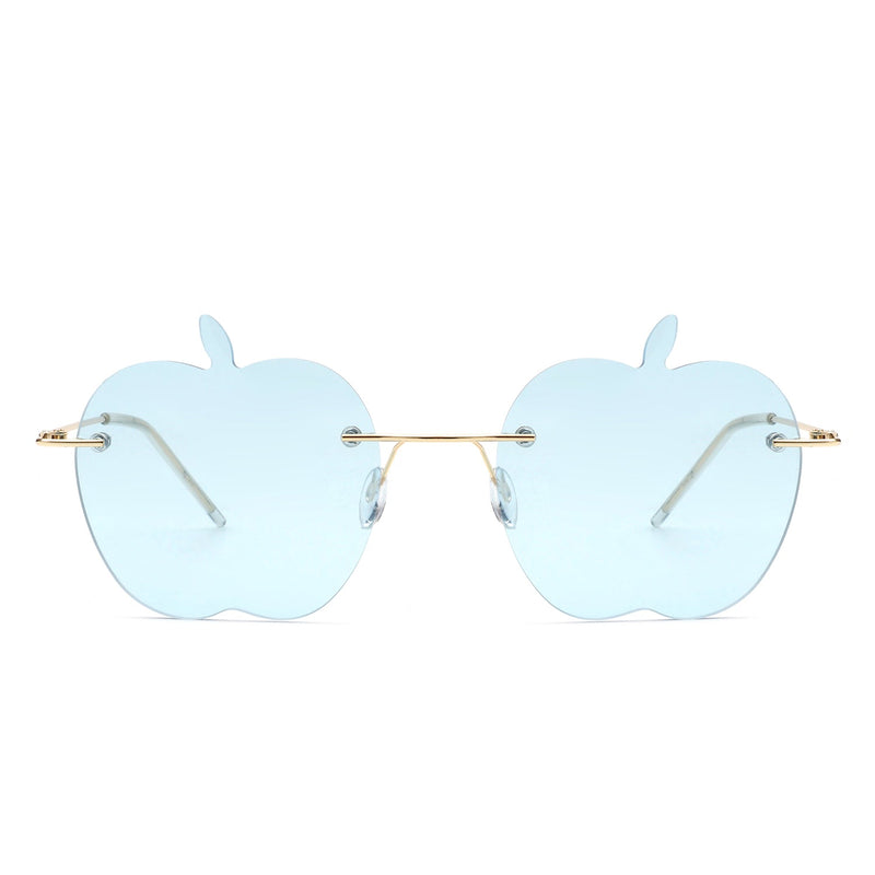 Zephyrus - Rimless Apple Shape Party Frameless Tinted Sunglasses-6