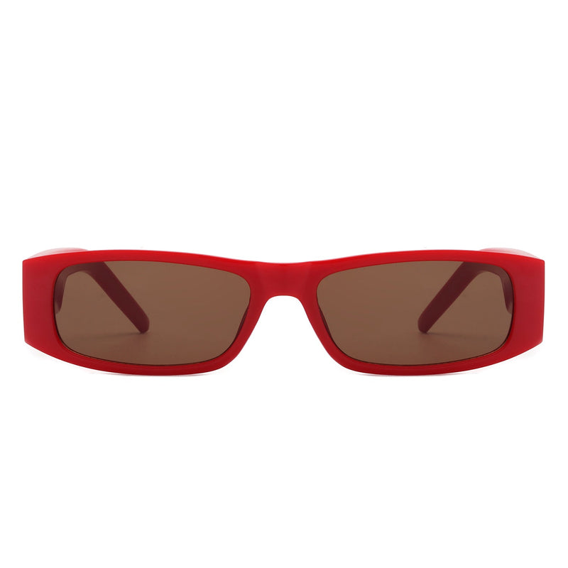 Skyrider - Retro Rectangle Narrow Square Vintage Slim Sunglasses-6