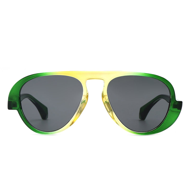 Twinklez - Futuristic Fashion Chunky Vintage Inspired Aviator Sunglasses-6
