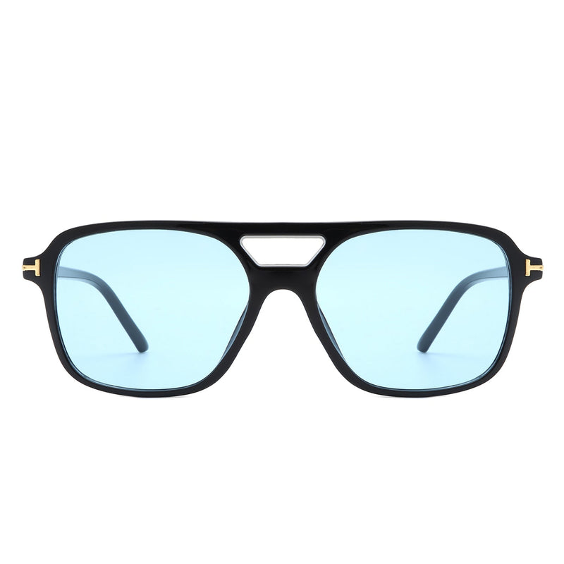 Skyhavoc - Retro Square Brow-Bar Fashion Aviator Sunglasses-1