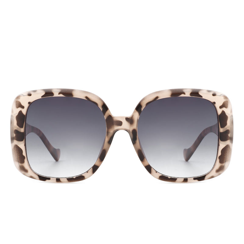 Kestrela - Women Oversize Flat Top Tinted Fashion Square Sunglasses-8
