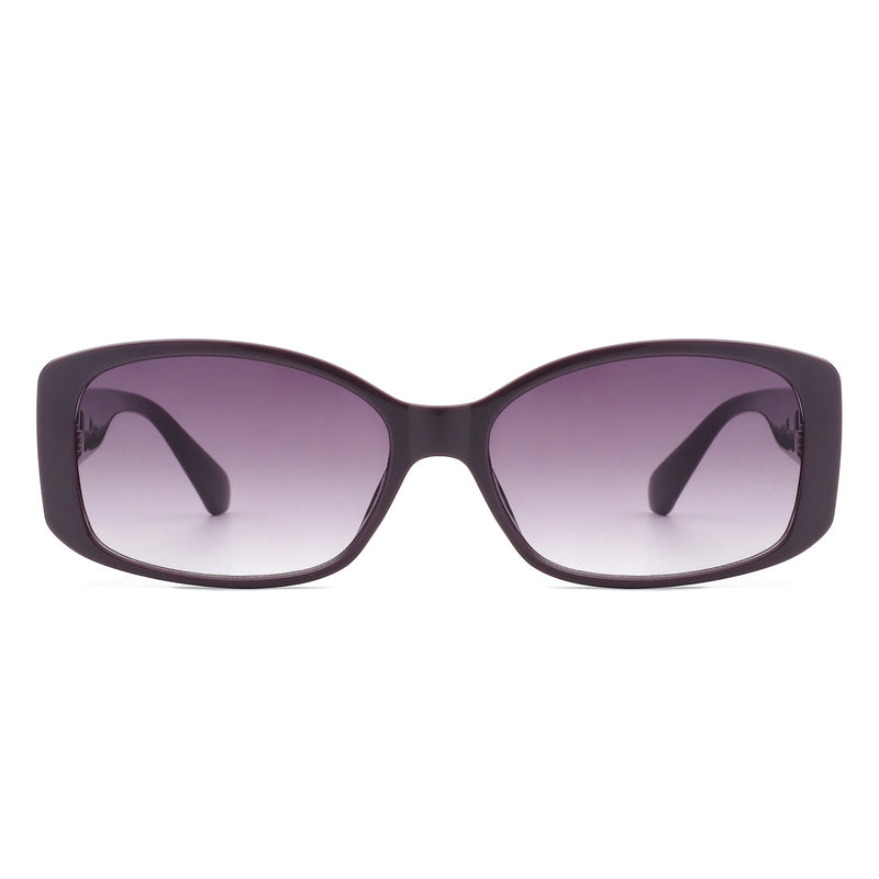 Fantasie - Rectangular Narrow Retro Tinted Fashion Square Sunglasses-9
