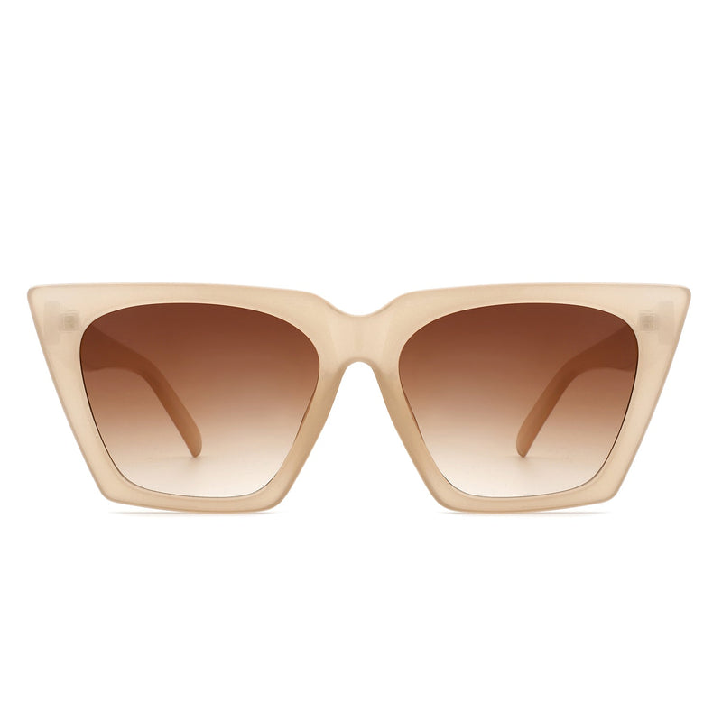 Flarebit - Women Cat Eye Retro Oversize Fashion Square Sunglasses-1
