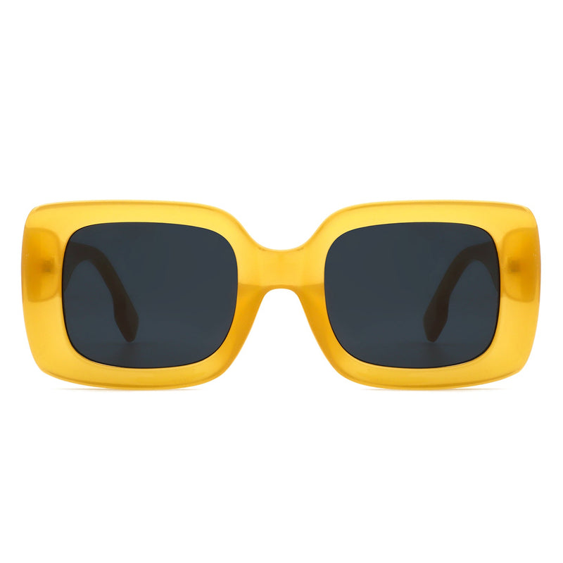 Jadestone - Square Retro Flat Top Fashion Sunglasses-9