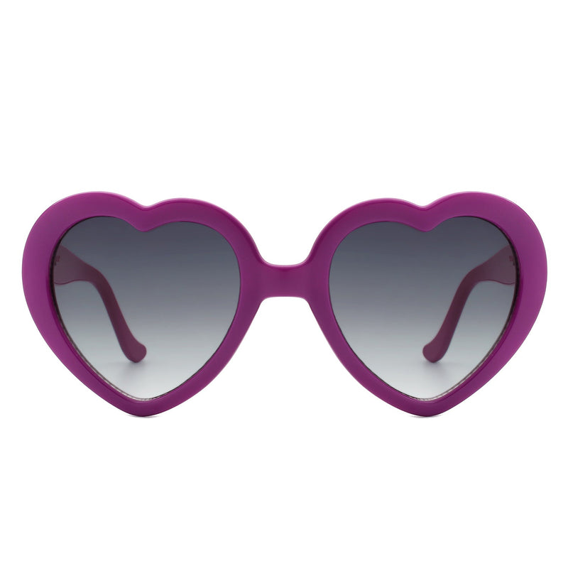 Glowlily - Playful Mod Clout Women Heart Shape Fashion Sunglasses-6