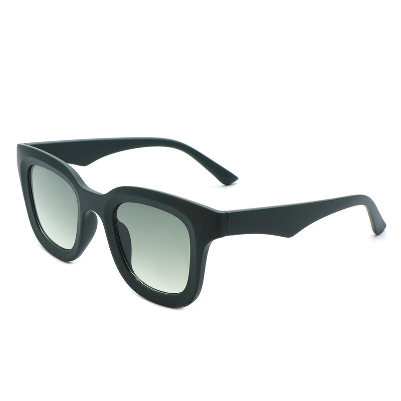 Lustrous - Square Retro 90s Tinted Vintage Fashion Sunglasses-7