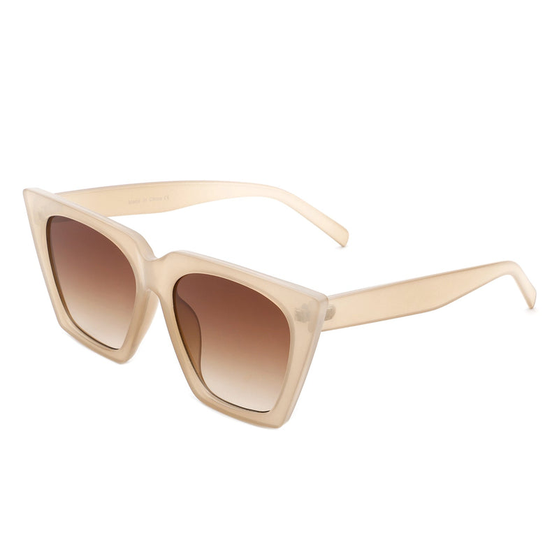 Flarebit - Women Cat Eye Retro Oversize Fashion Square Sunglasses-0