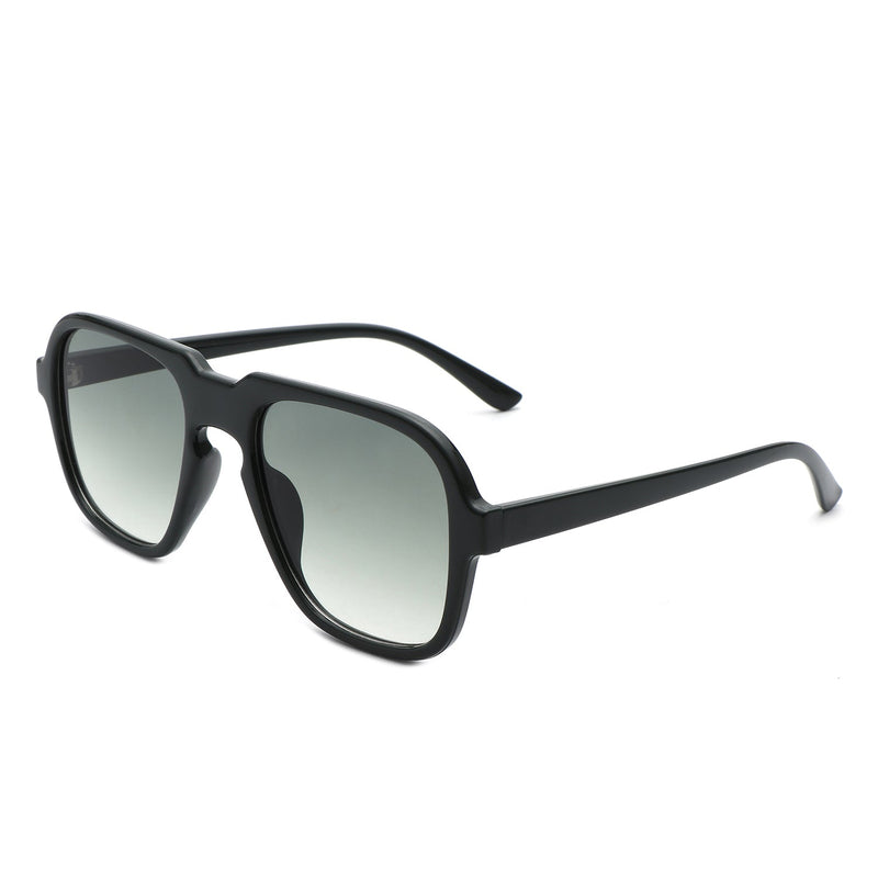 Nightime - Retro Square Fashion Aviator Vintage Style Tinted Sunglasses-9
