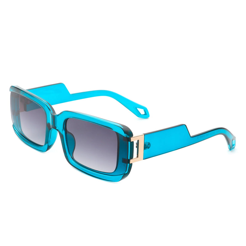 Unityton - Rectangle Retro Irregular Tinted Fashion Square Sunglasses-8