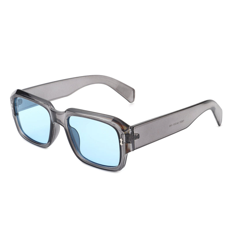 Opalina - Retro Rectangular Bold 90s Vintage Square Fashion Sunglasses-7