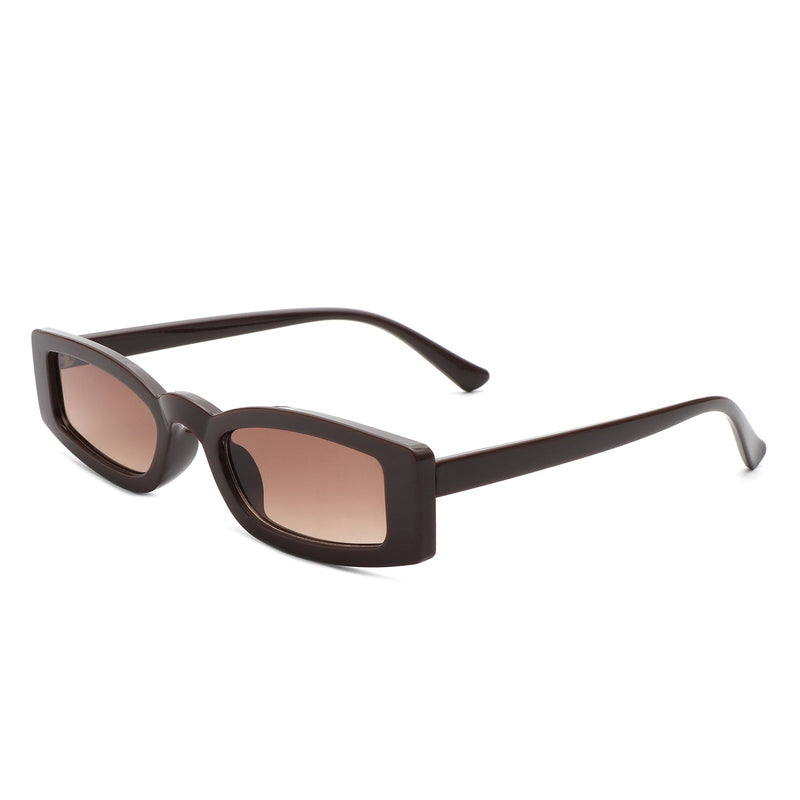 Starzest - Rectangle Slim Retro Tinted Square Vintage Narrow Sunglasses-7