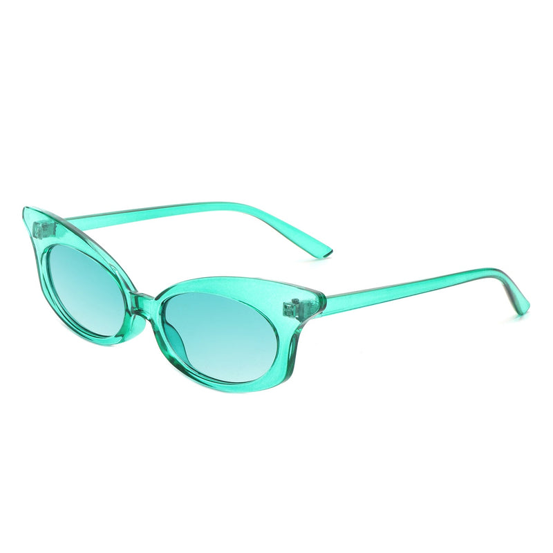 Tadiance - Women Chic Fashion Narrow Oval Butterfly Shape Cat Eye Sunglasses-6