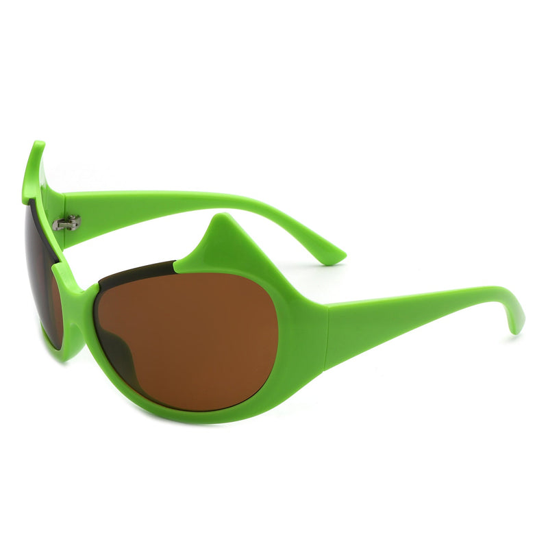 Vaelin - Round Oversize Fashion Cat Eye Sunglasses-7