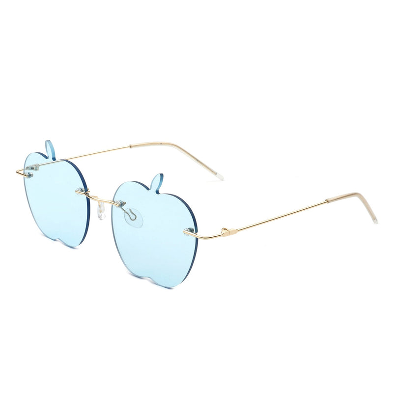 Zephyrus - Rimless Apple Shape Party Frameless Tinted Sunglasses-7