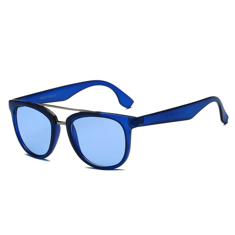 BENTON | Classic Round Brow-Bar Fashion Sunglasses-6