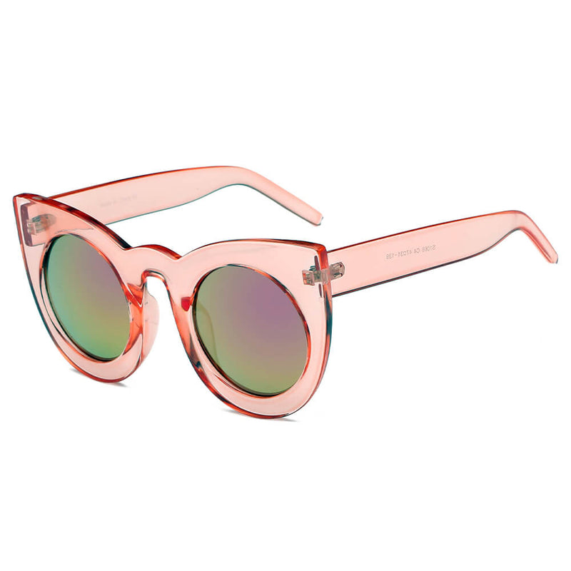 Hinton | Women Round Cat Eye Oversize Sunglasses-6