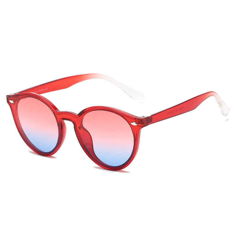 CROSBY | Unisex Fashion Retro Round Horn Rimmed Sunglasses-4