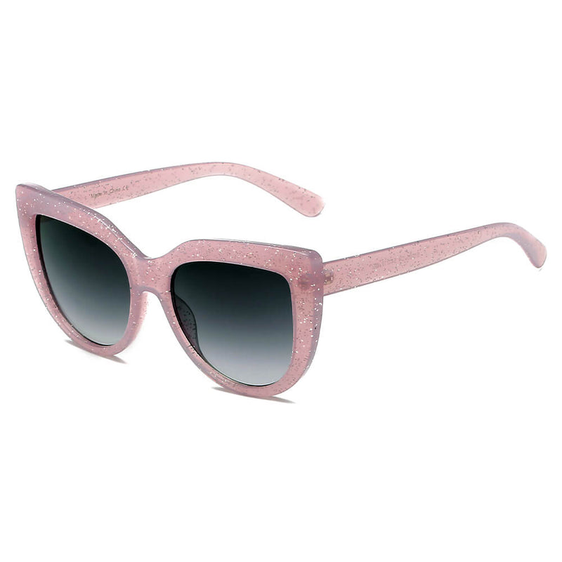 HELSINKI | Women Round Cat Eye Oversized Fashion Sunglasses-6