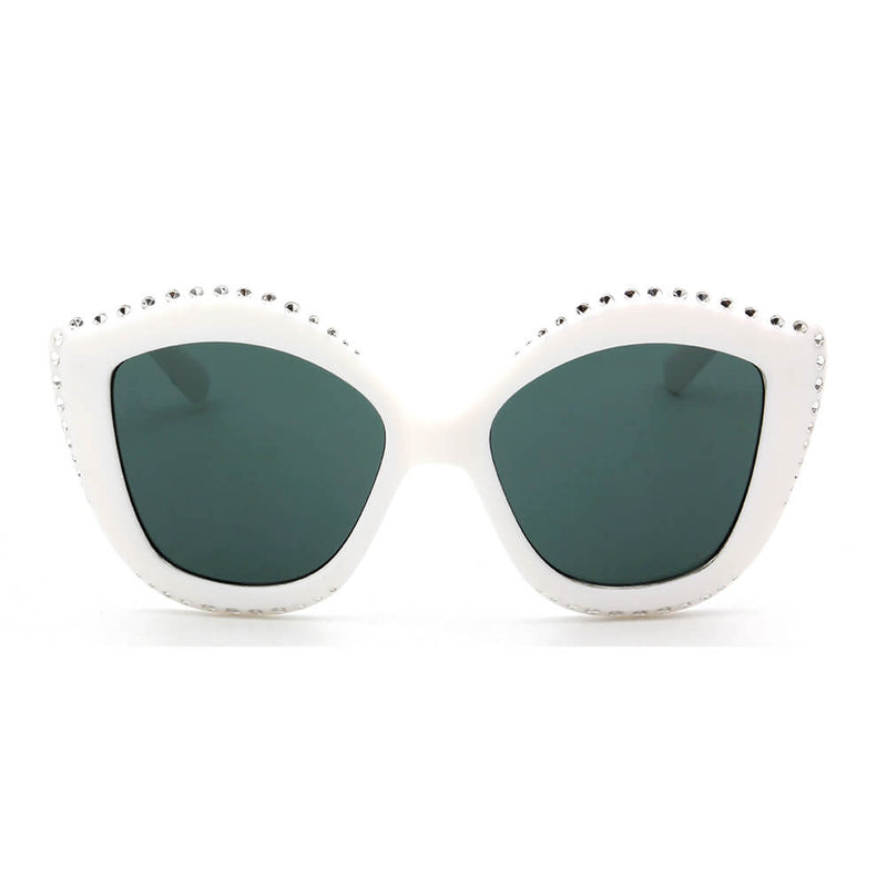 ANGOLA | Women Oversized Round Cat Eye Fashion Sunglasses-7