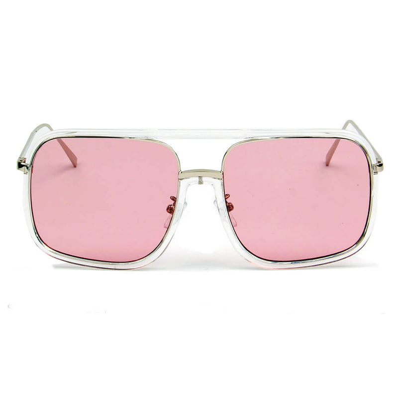 MAGNA | Oversized Pillowed Square Fashion Rim Aviator Design Sunglasses-9