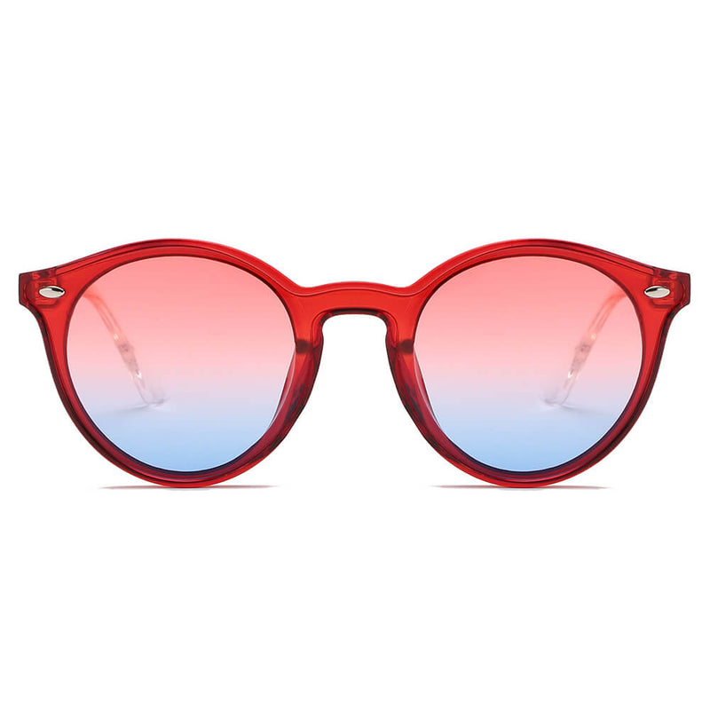 CROSBY | Unisex Fashion Retro Round Horn Rimmed Sunglasses-5