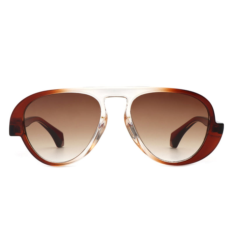 Twinklez - Futuristic Fashion Chunky Vintage Inspired Aviator Sunglasses-8