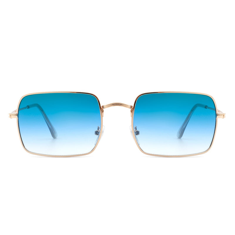 Unityful - Classic Metal Square Tinted Fashion Rectangle Sunglasses-8
