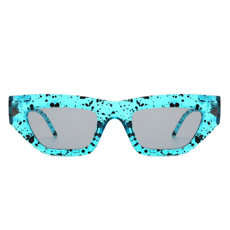 Oceanlux - Women Fashion Square Chunky Retro Chic Cat Eye Sunglasses-5