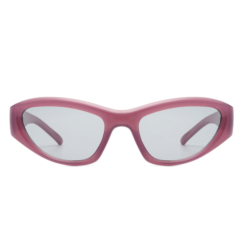 Starloft - Y2K Wrap Around Fashion Rectangle Sports Sunglasses-9