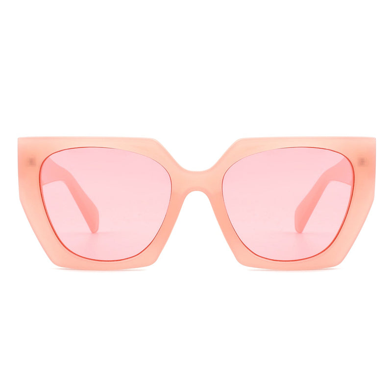 Kaeliana - Oversize Square Tinted Women Fashion Cat Eye Sunglasses-8
