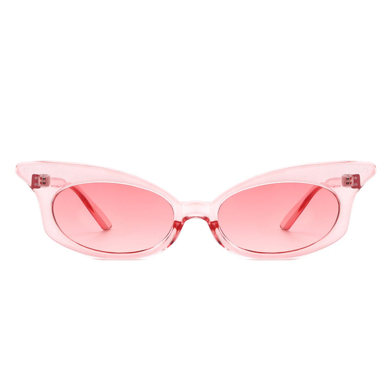 Tadiance - Women Chic Fashion Narrow Oval Butterfly Shape Cat Eye Sunglasses-9