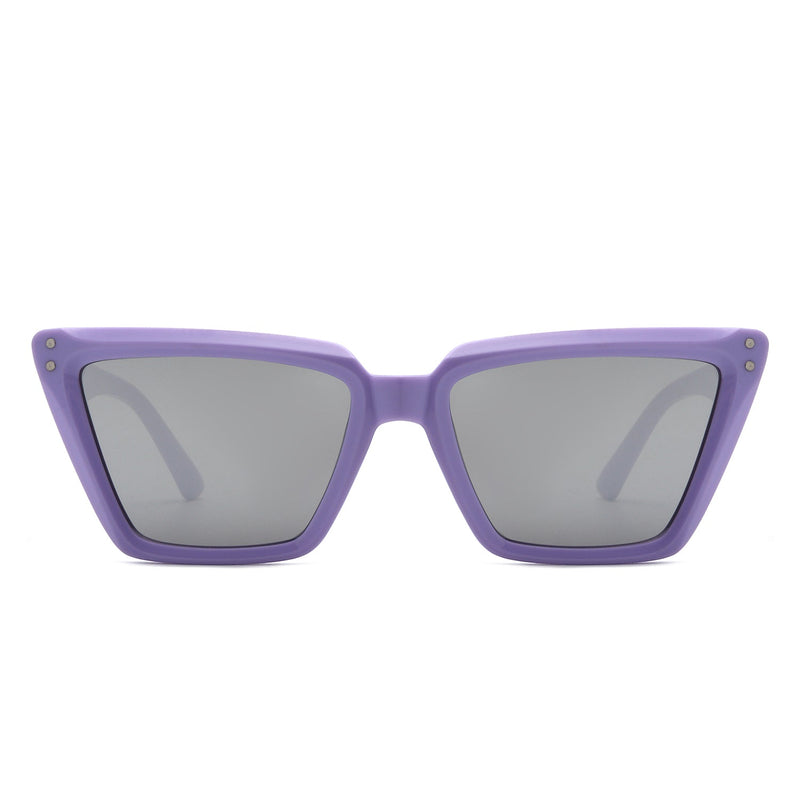 Horizonz - Square Flat Top Fashion Retro Women Cat Eye Sunglasses-9