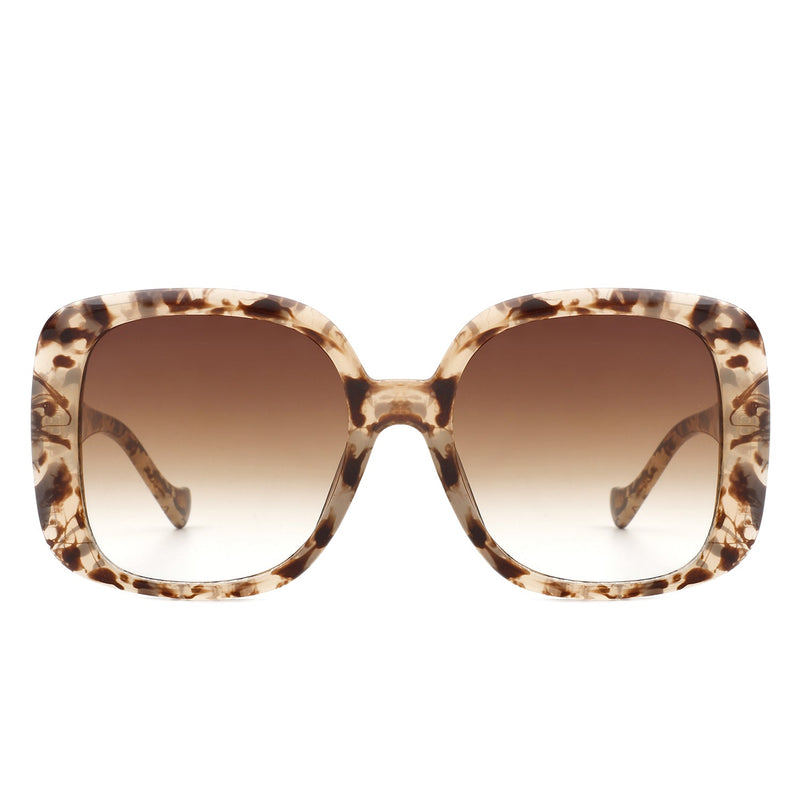 Kestrela - Women Oversize Flat Top Tinted Fashion Square Sunglasses-10