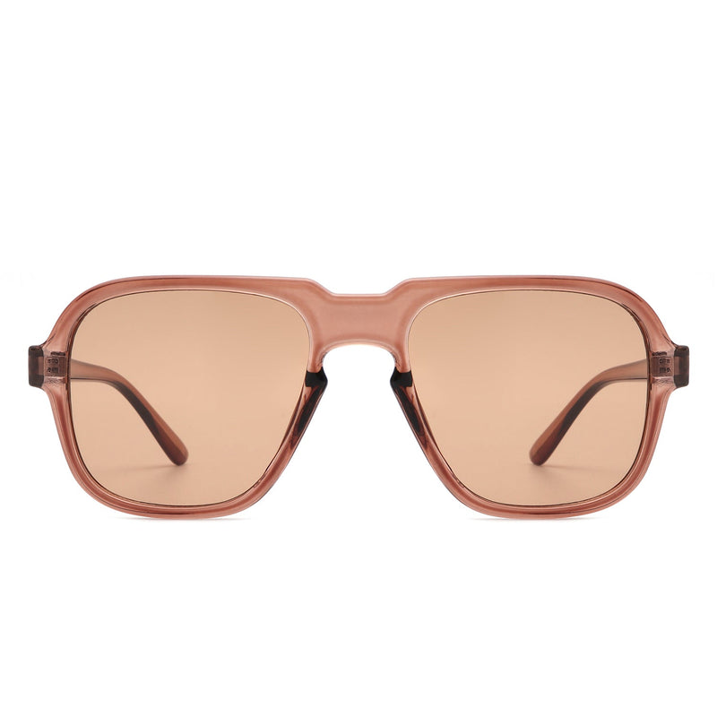 Nightime - Retro Square Fashion Aviator Vintage Style Tinted Sunglasses-1