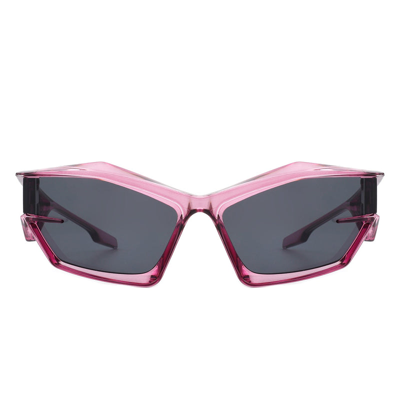 Pollich - Futuristic Rectangle Geometric Chunky Square Fashion Sunglasses-9