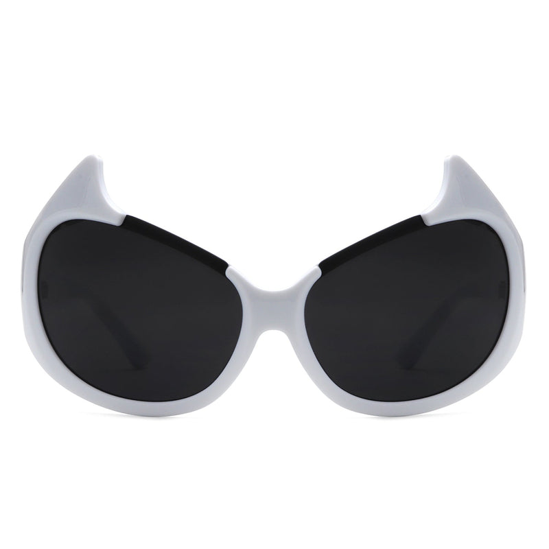 Vaelin - Round Oversize Fashion Cat Eye Sunglasses-8